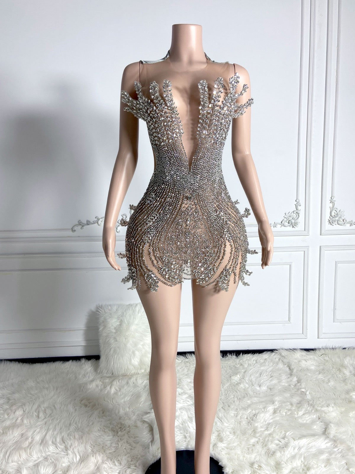 Star Crystal Mini Dress