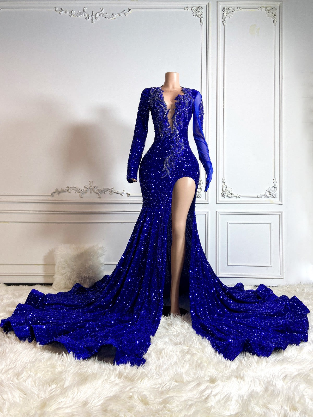 Blue Jewel Gown