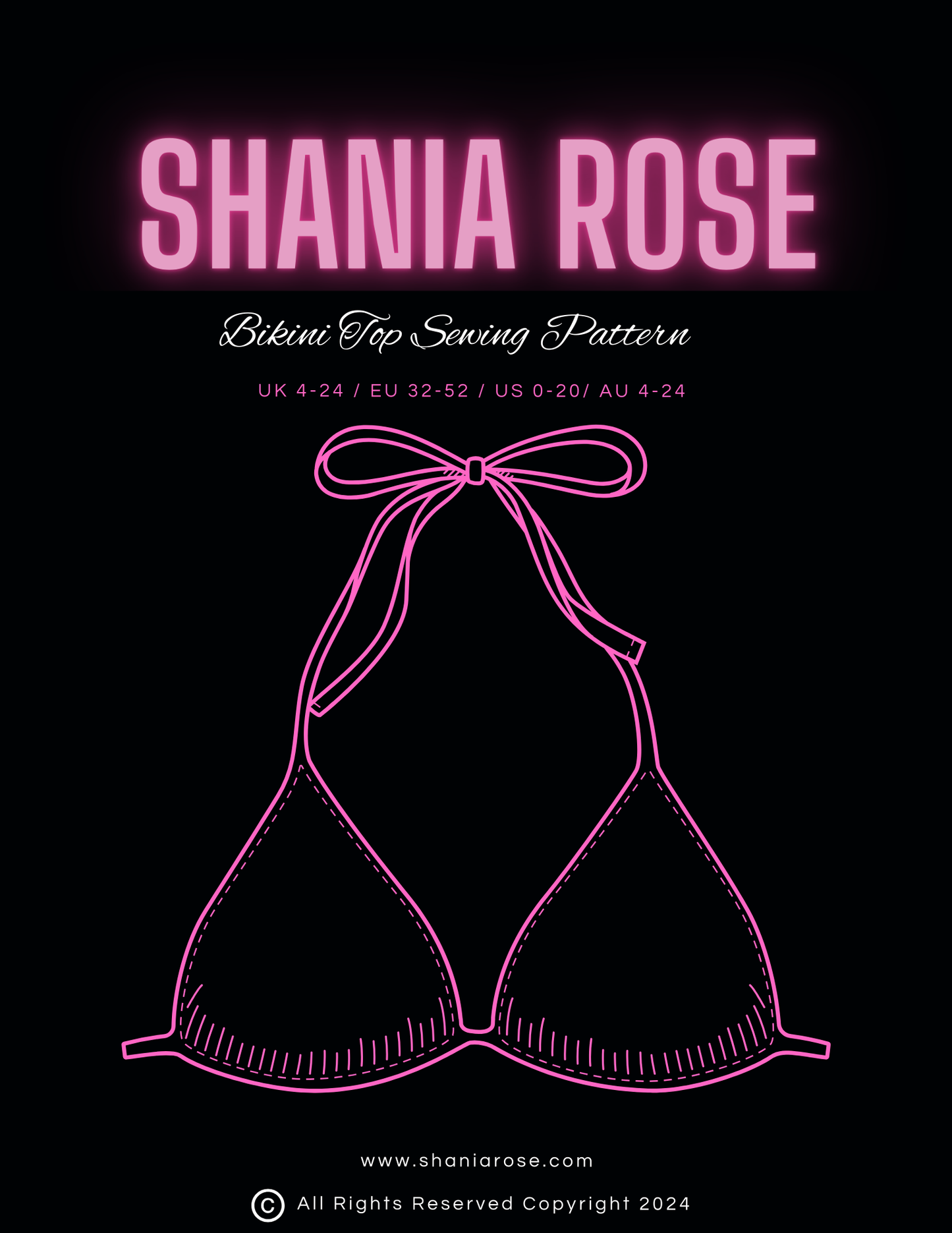 Shania Rose Bikini Top Pattern (pdf.)