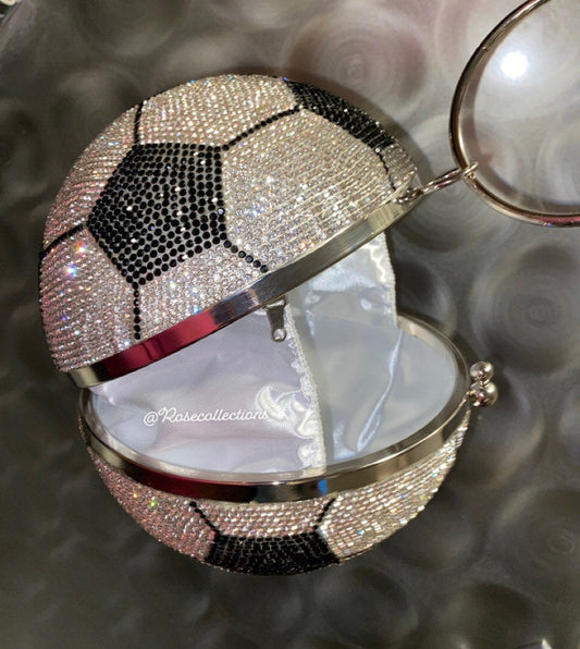 Crystal Soccer Hand Bag