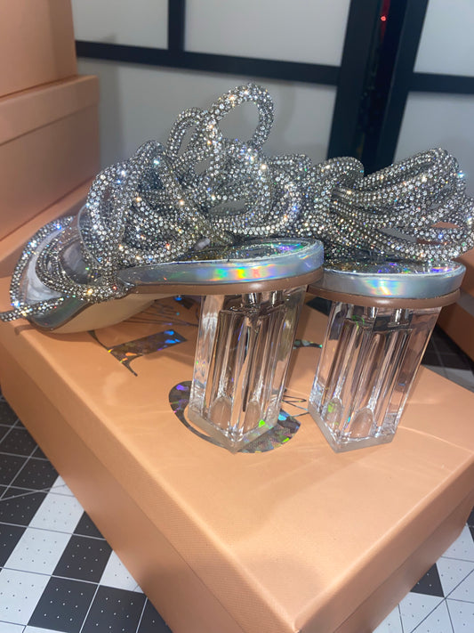 Holographic Crystal  (Block Heel)